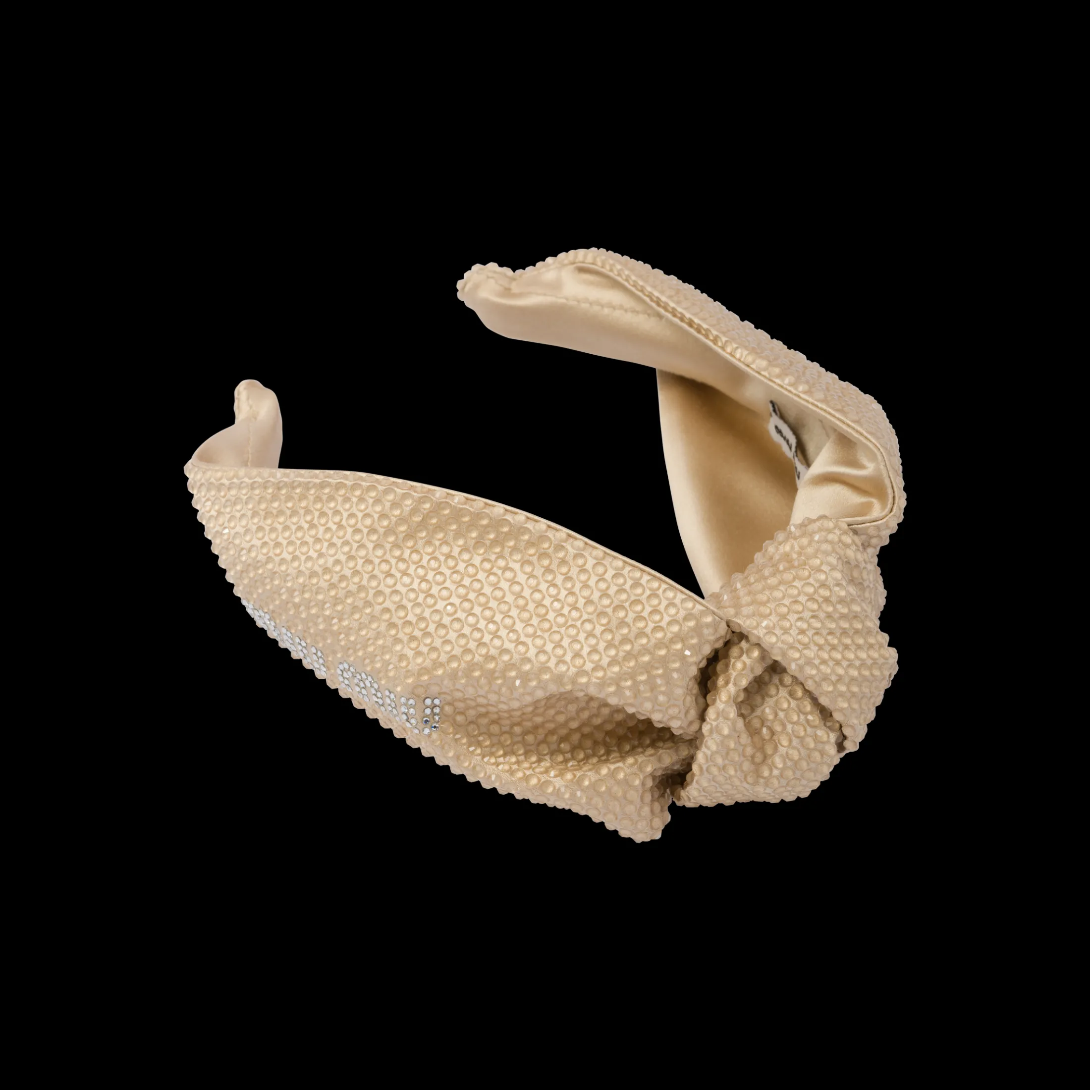 Sand Beige Velvet Headband | Miu Miu