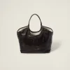Sand/coffee Leather Tote Bag | Miu Miu