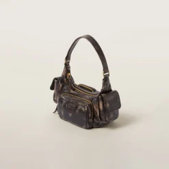 Sand/coffee Nappa Leather Pocket Bag | Miu Miu
