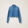 Sapphire Blue Chambray Shirt | Miu Miu