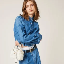 Sapphire Blue Chambray Shirt | Miu Miu