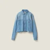 Sapphire Blue Denim Blouson Jacket | Miu Miu