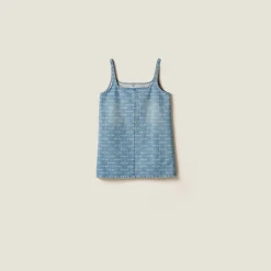 Sapphire Blue Denim Dress | Miu Miu