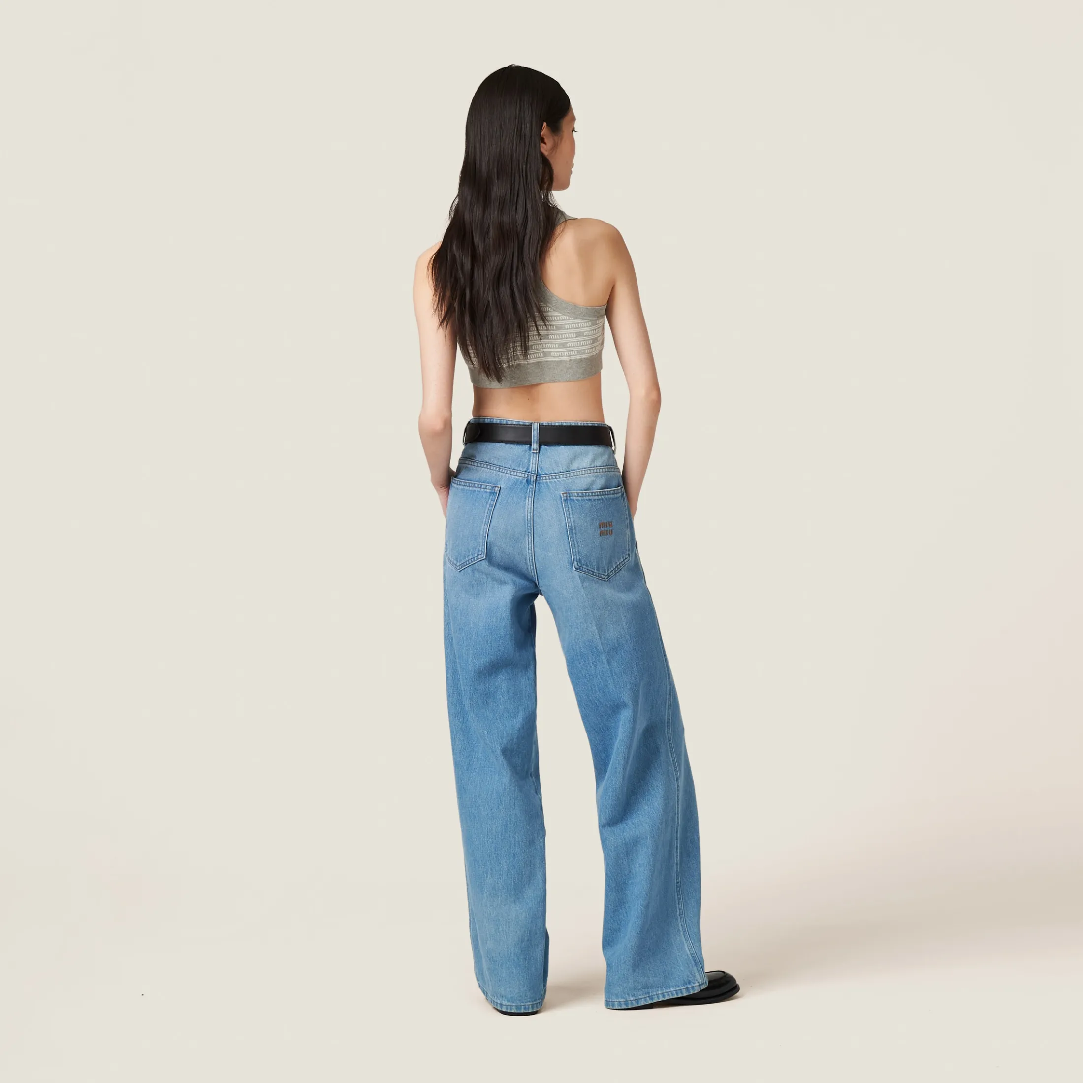 Sapphire Blue Denim Jeans | Miu Miu