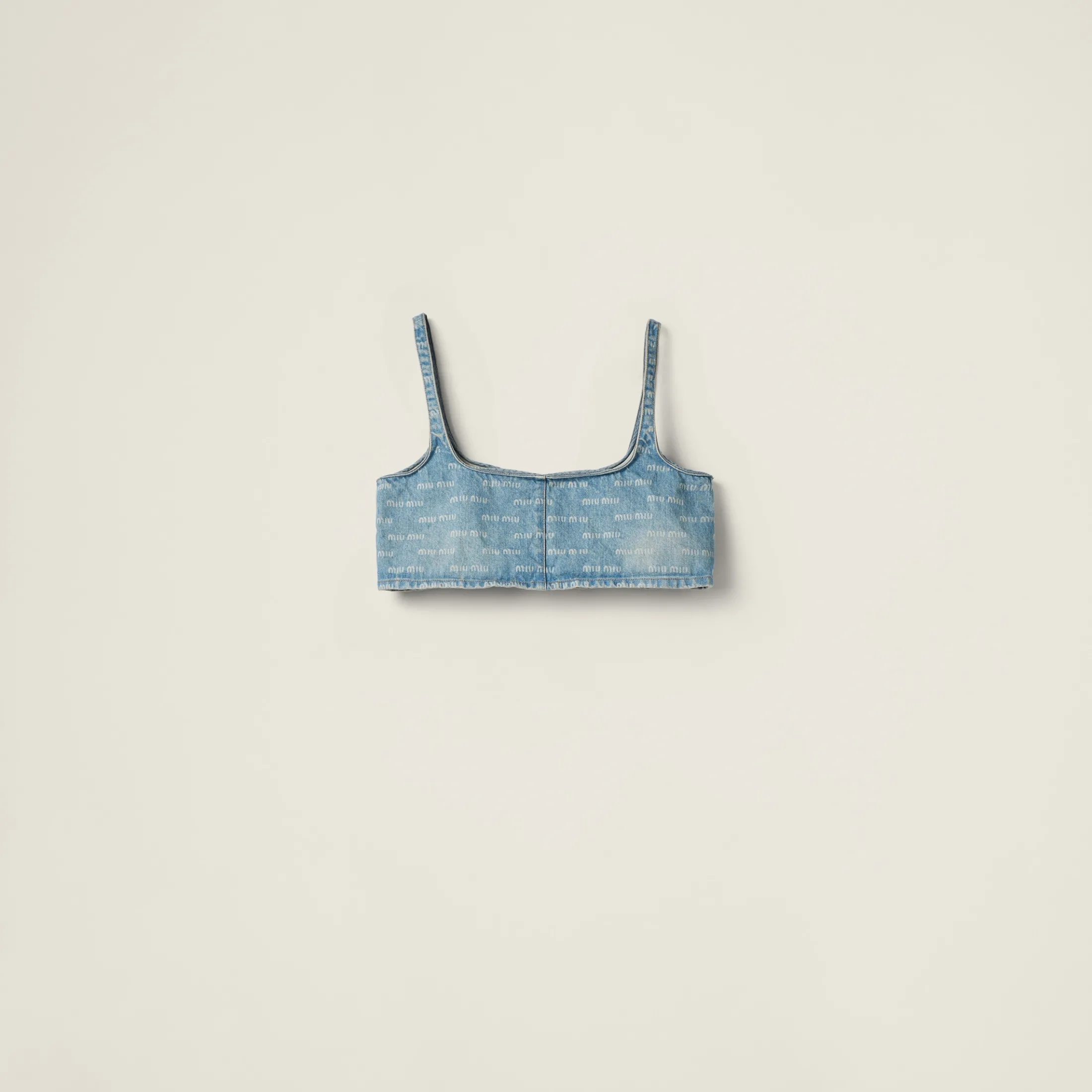 Sapphire Blue Denim Top | Miu Miu