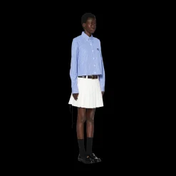 Sapphire Blue Poplin Shirt | Miu Miu