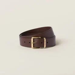 Sienna Leather Belt | Miu Miu