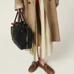 Sienna Unlined Bleached Leather Loafers | Miu Miu