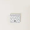 Silver Small Matelassé Nappa Leather Wallet | Miu Miu