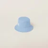Sky Blue/white Drill Bucket Hat | Miu Miu