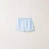 Sky Blue/white Jacquard Pongé Boxer Shorts | Miu Miu