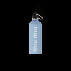 Sky Blue/white Stainless Steel Water Bottle, 500 Ml | Miu Miu