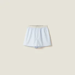 Sky Blue/white Striped Boxer Shorts | Miu Miu