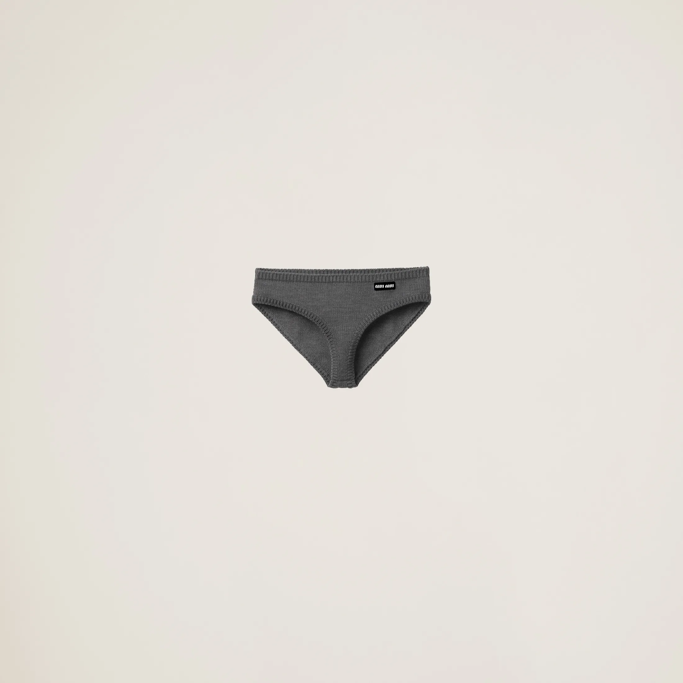 Slate Gray Cashmere Panties | Miu Miu
