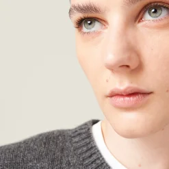 Slate Gray Cashmere Sweater | Miu Miu
