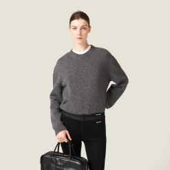 Slate Gray Cashmere Sweater | Miu Miu