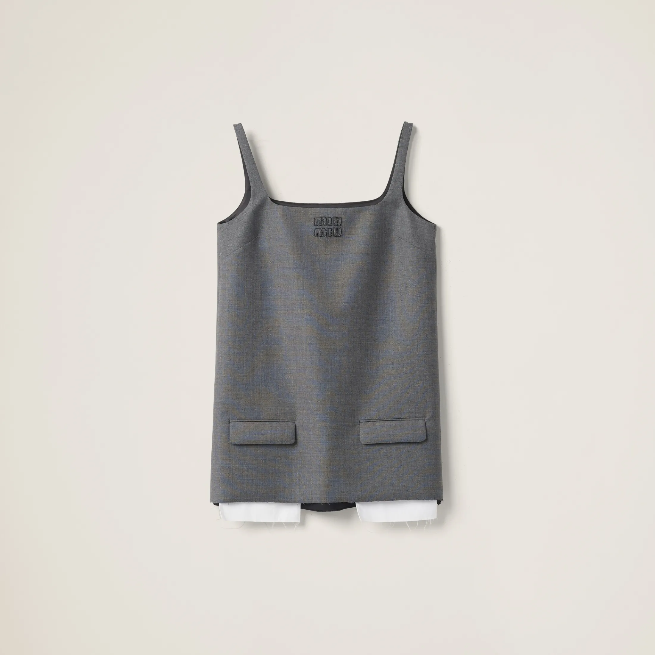 Slate Gray Grisaille Mini-dress | Miu Miu