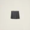 Slate Gray Grisaille Miniskirt | Miu Miu