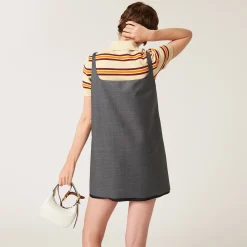 Slate Gray Grisaille Mini-dress | Miu Miu