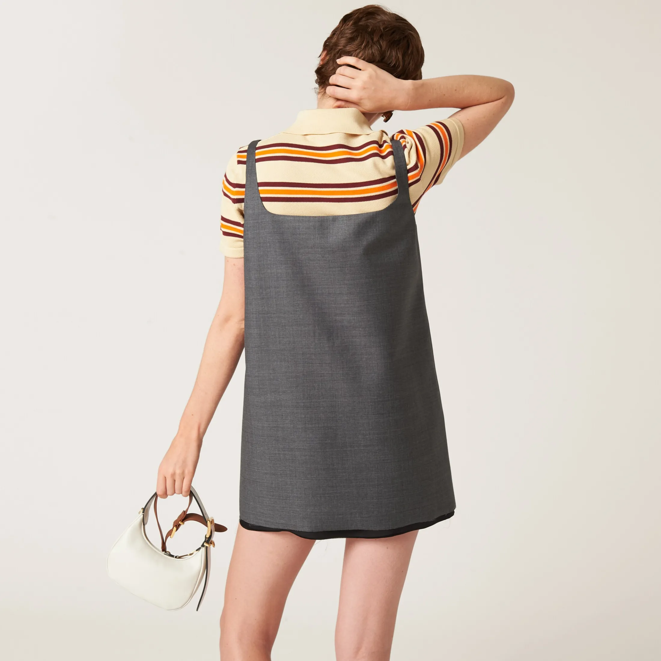 Slate Gray Grisaille Mini-dress | Miu Miu