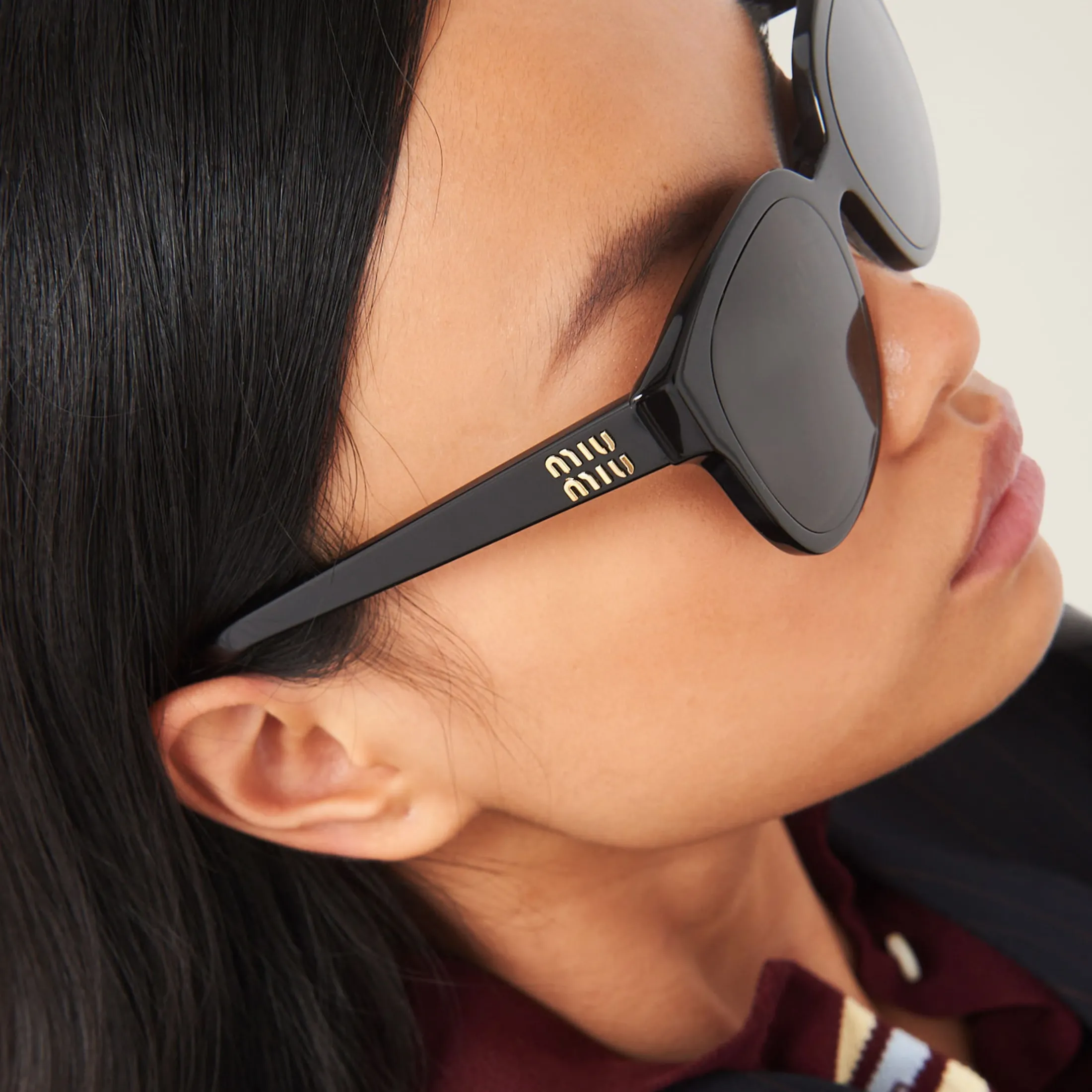 Slate Gray Lenses Miu Miu Logo Sunglasses | Miu Miu