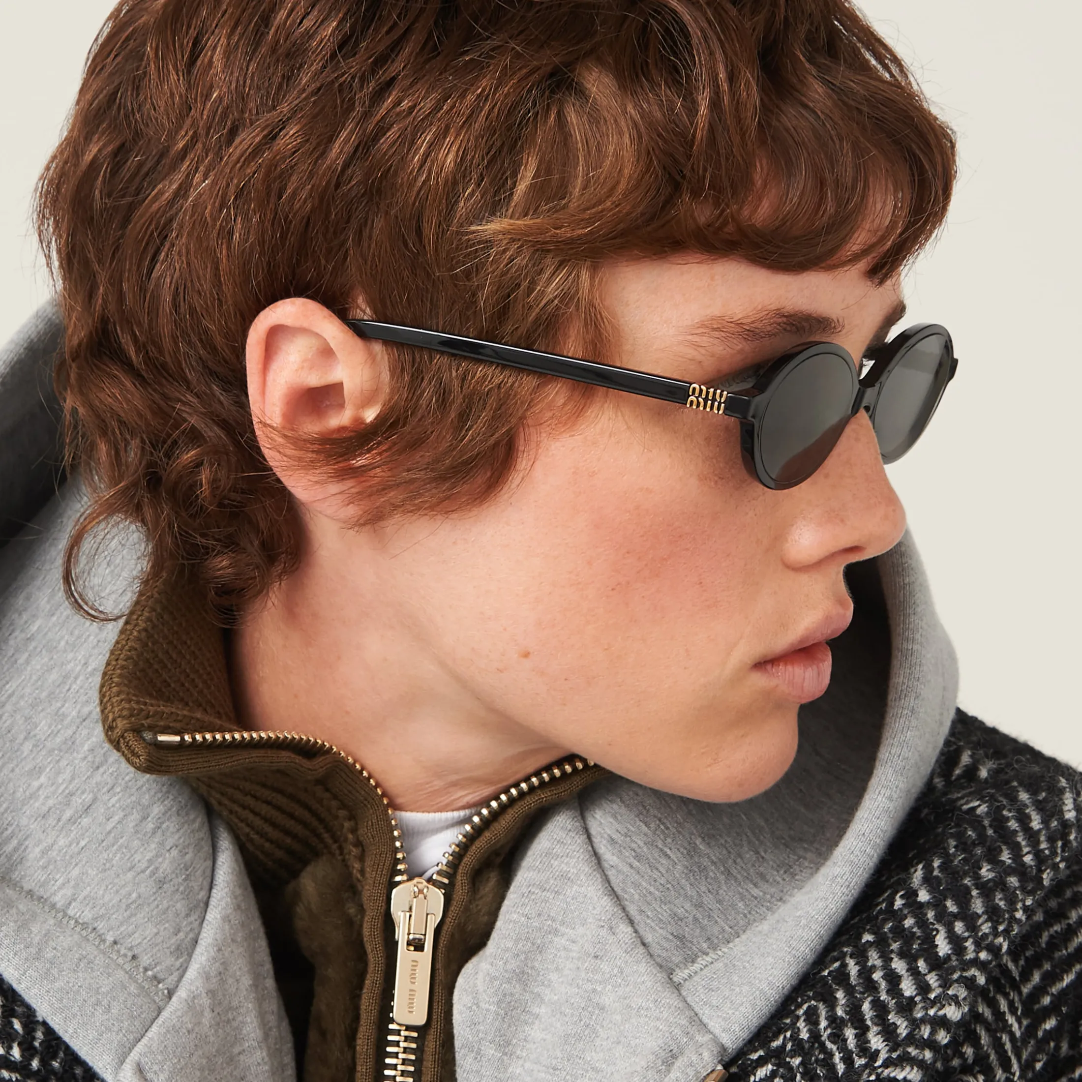 Slate Gray Lenses Miu Regard Sunglasses | Miu Miu