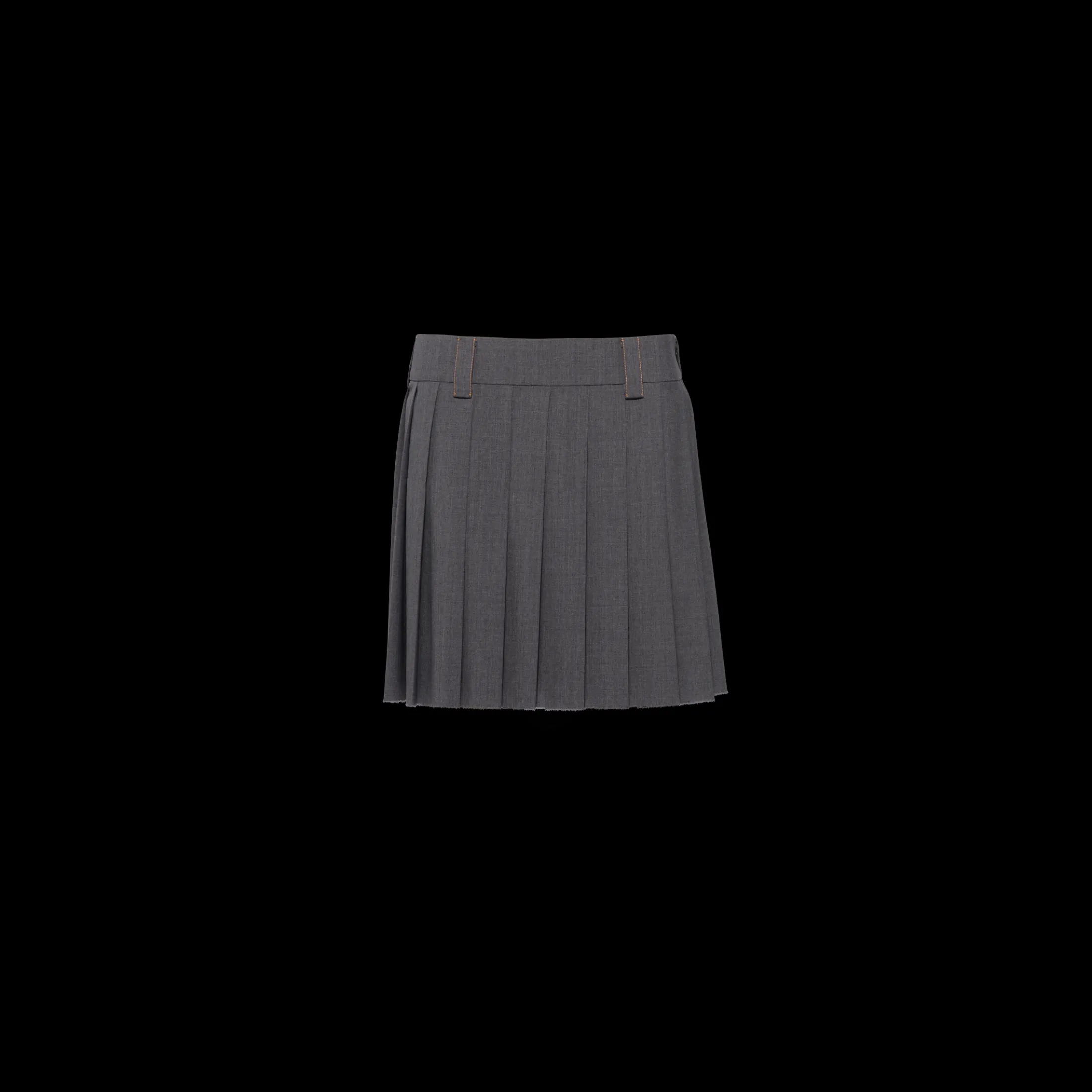 Slate Gray Light Wool Miniskirt | Miu Miu