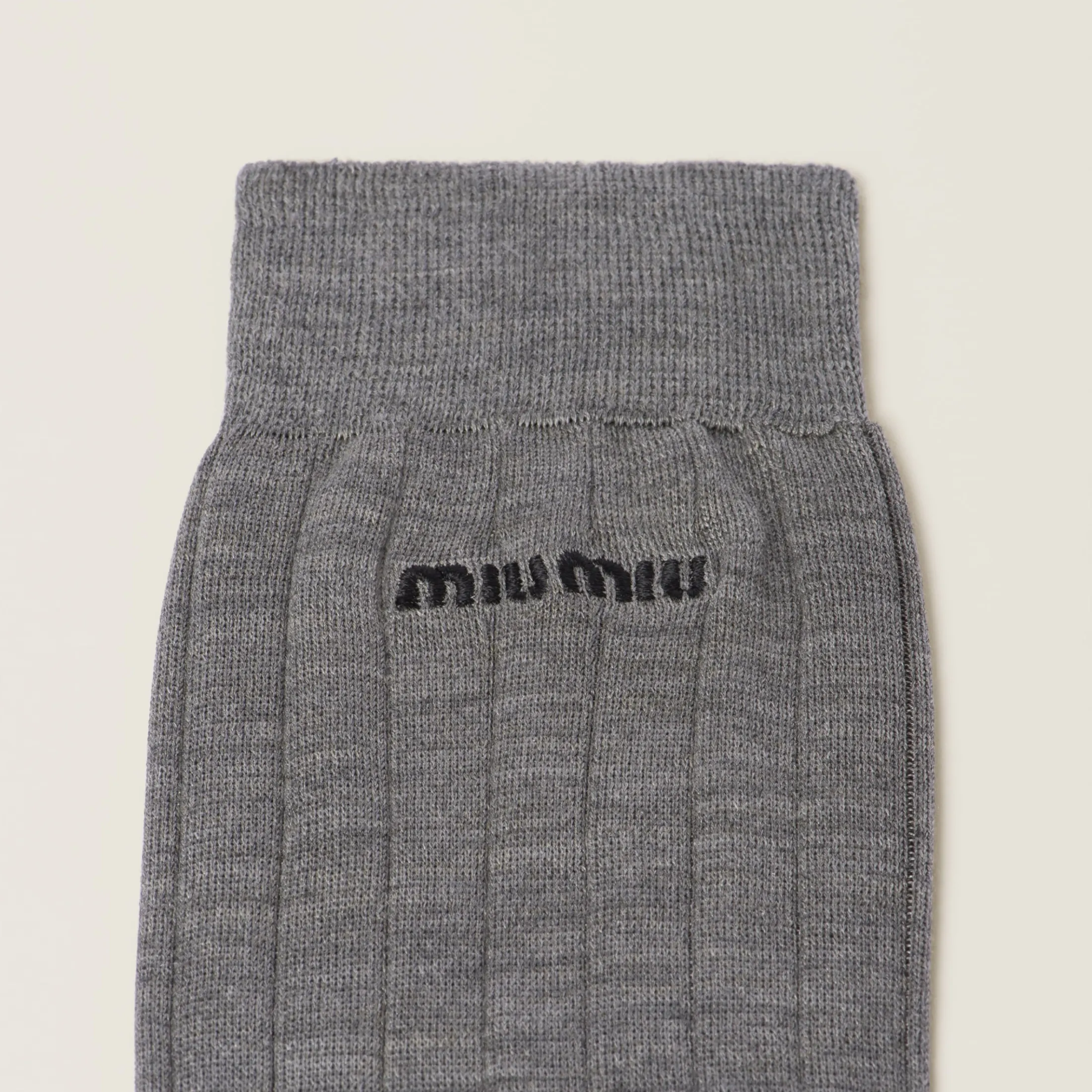 Slate Gray Silk Socks | Miu Miu