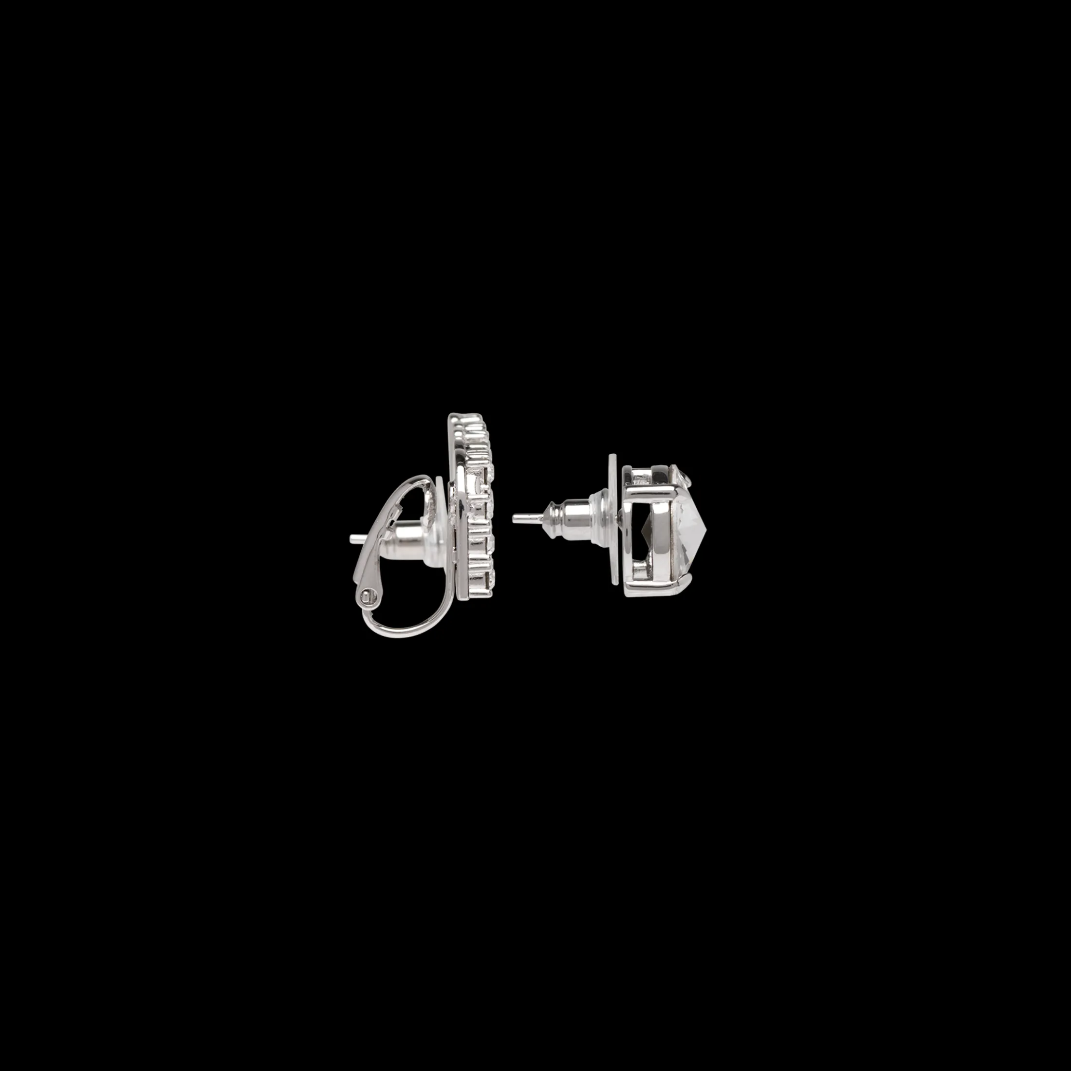 Steel/crystal Crystal Earrings | Miu Miu