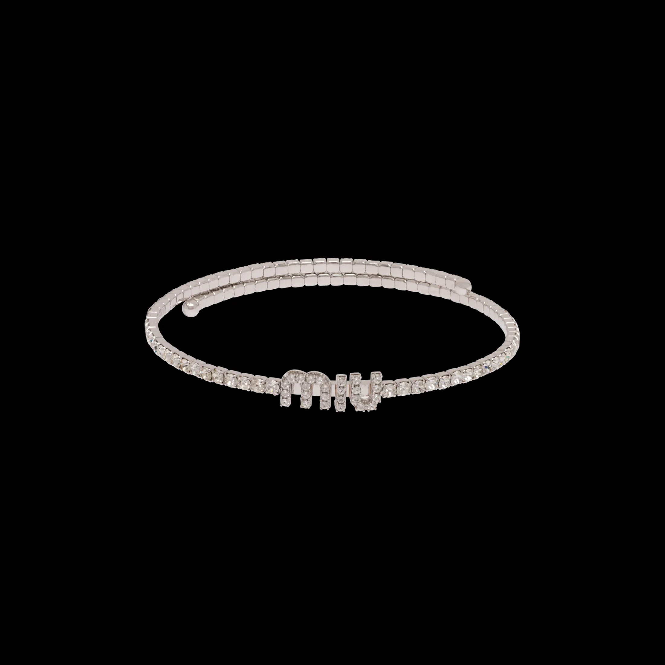 Steel/crystal Crystal Necklace | Miu Miu