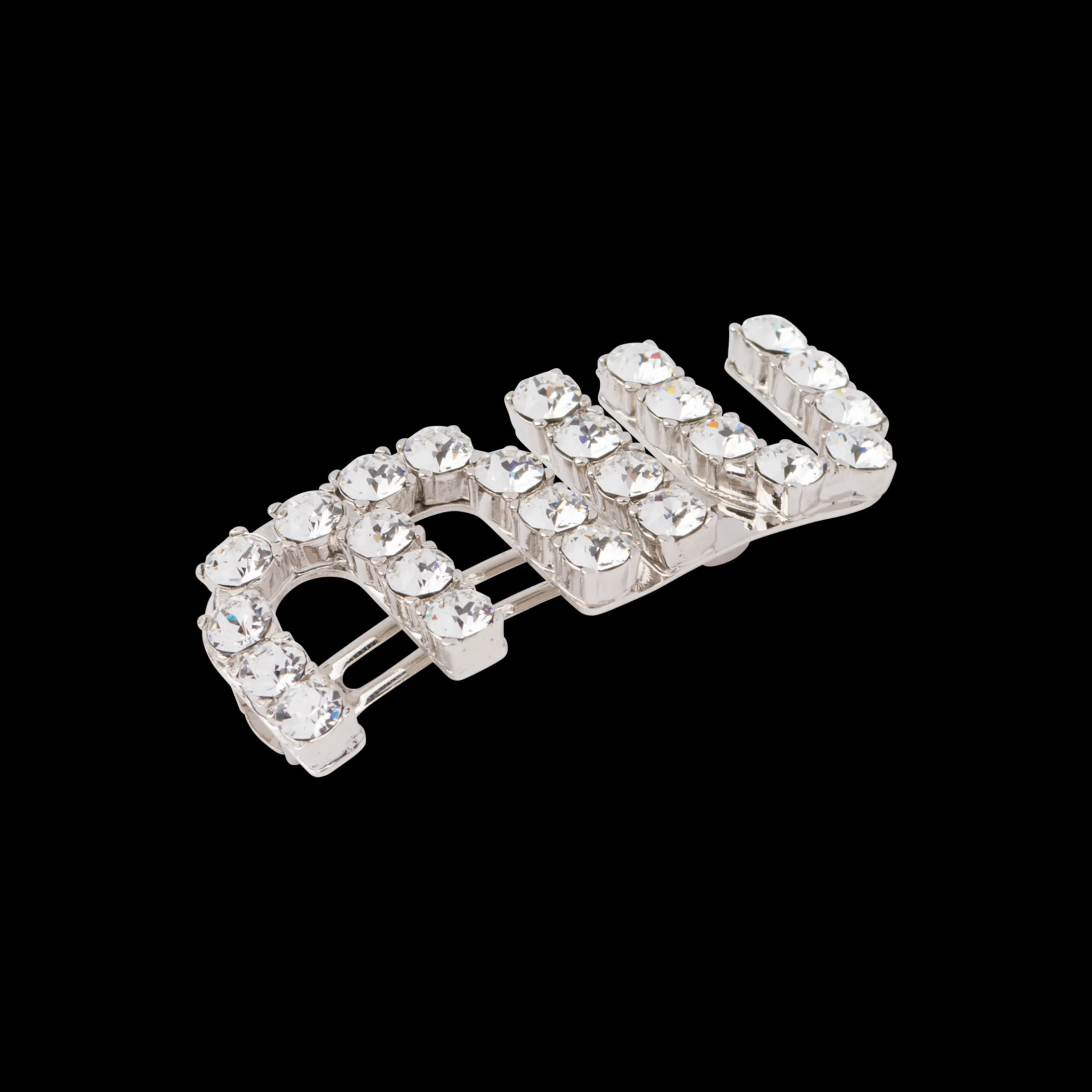 Steel/crystal Hair Clip With Crystals | Miu Miu