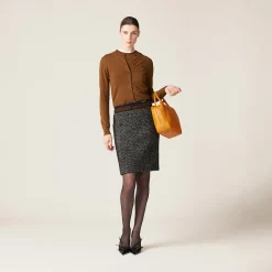 Tobacco Cashmere Knit Cardigan | Miu Miu