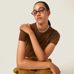 Tobacco Cashmere Sweater | Miu Miu