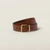 Tobacco Leather Belt | Miu Miu