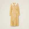 Topaz Garment-dyed Crepe De Chine Dress | Miu Miu