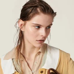 Topaz Garment-dyed Crepe De Chine Dress | Miu Miu