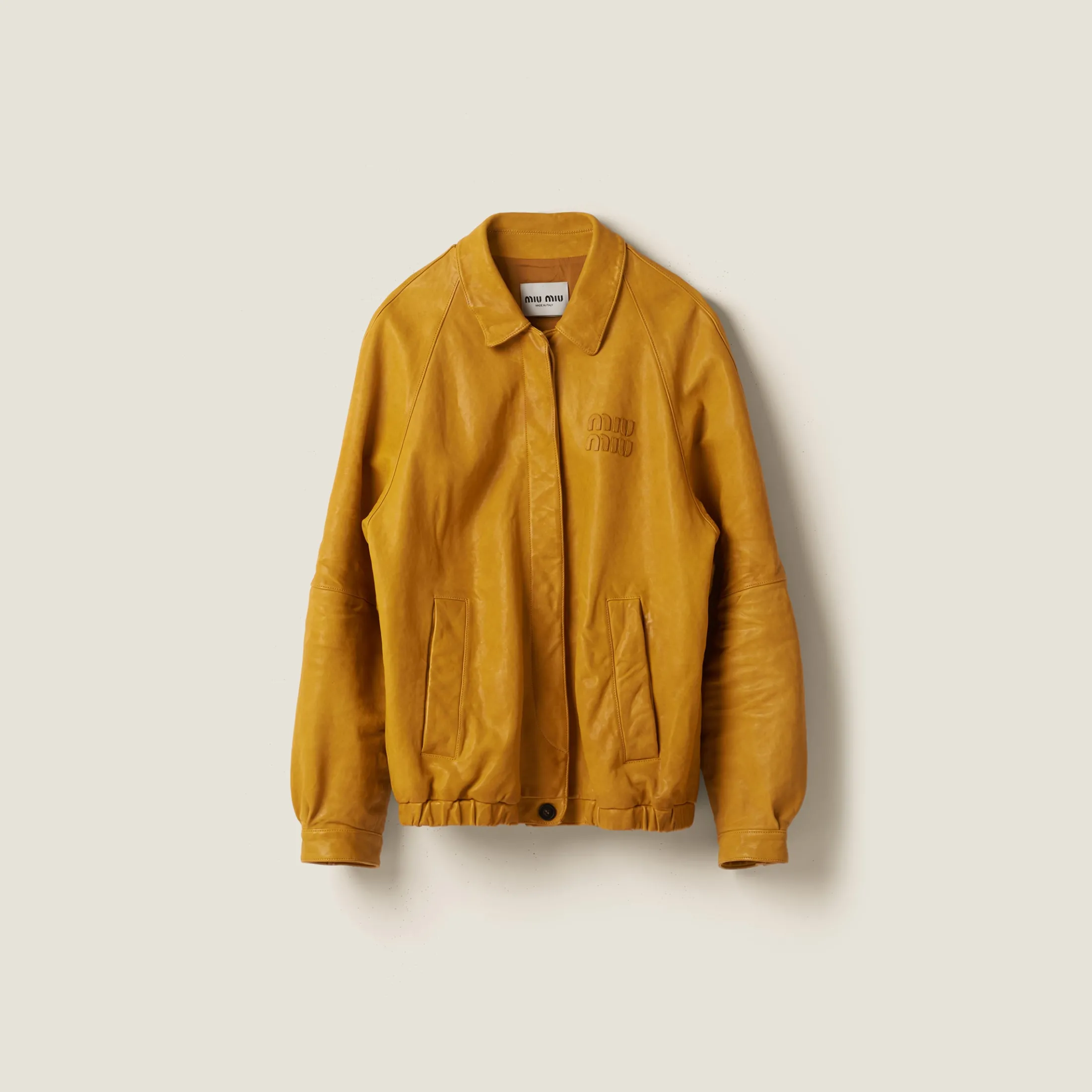 Topaz Nappa Leather Jacket | Miu Miu