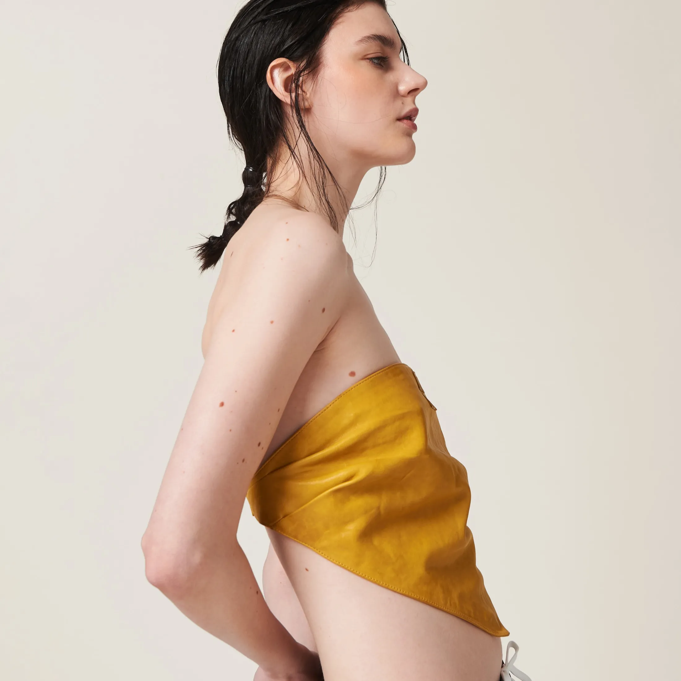 Topaz Nappa Leather Top | Miu Miu