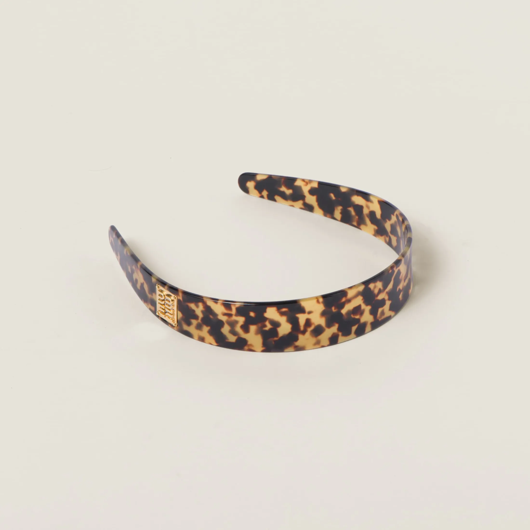 Tortoiseshell/gold Plexiglas Headband | Miu Miu