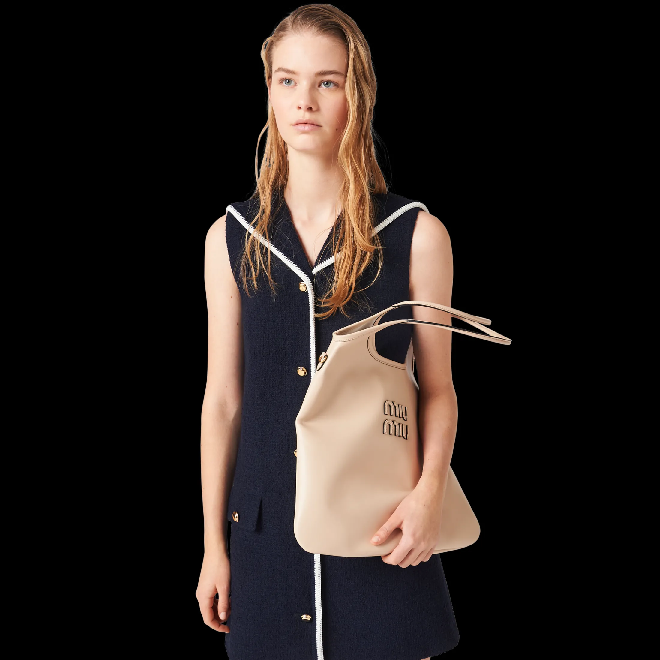 Travertine Stone Ivy Leather Bag | Miu Miu