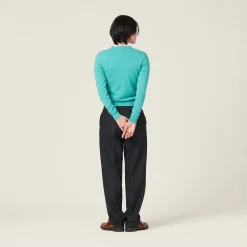 Turquoise Cashmere Knit Cardigan | Miu Miu