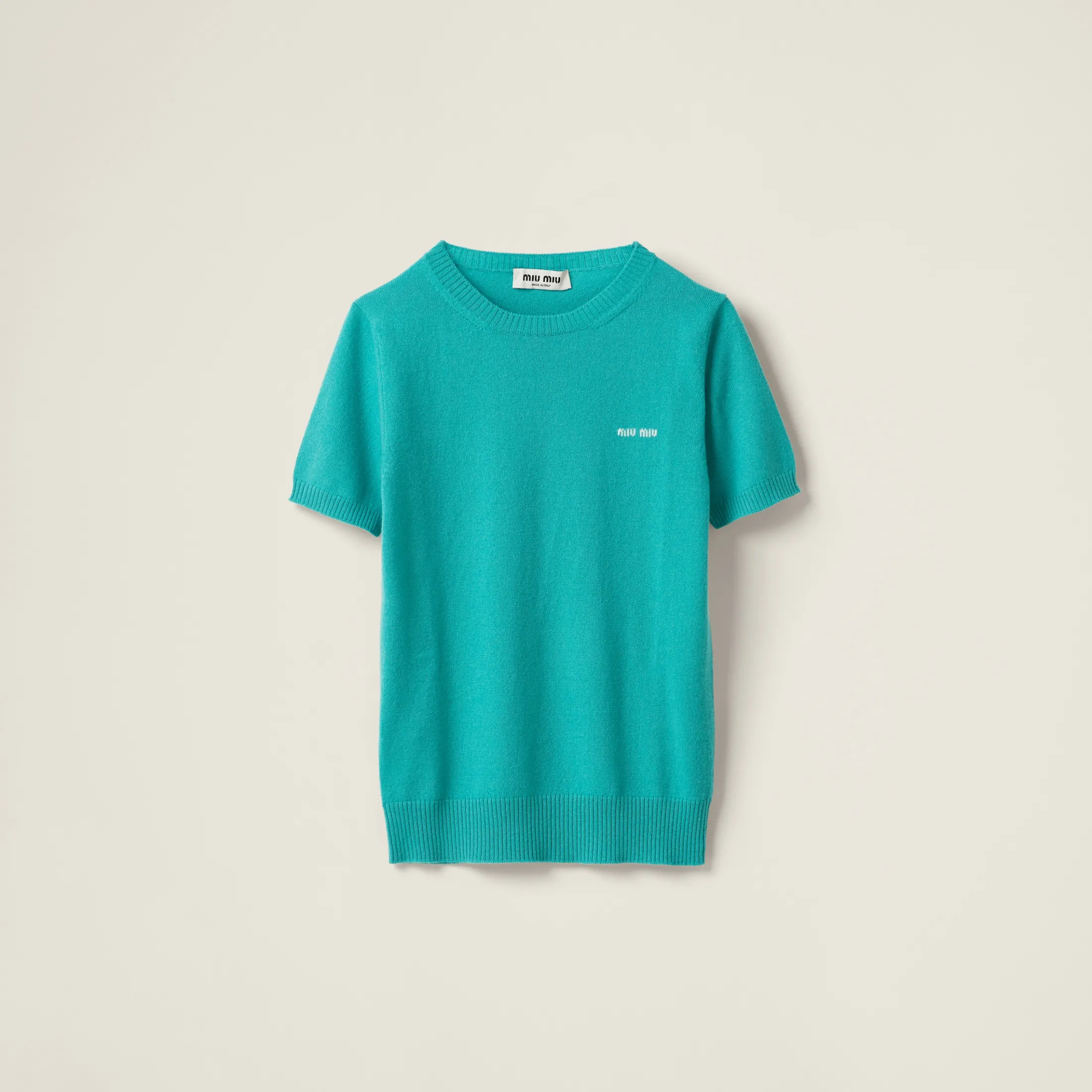 Turquoise Cashmere Sweater | Miu Miu