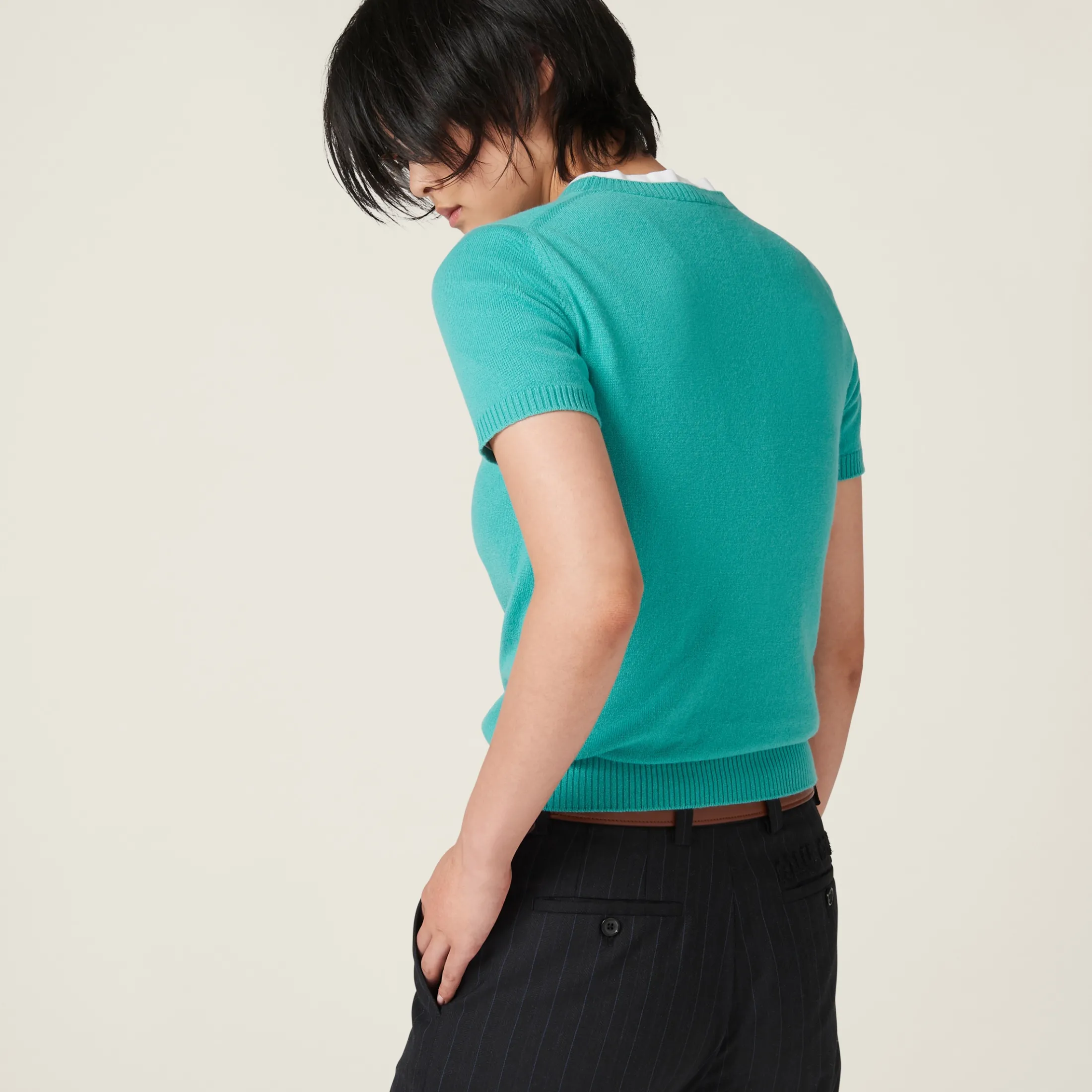 Turquoise Cashmere Sweater | Miu Miu