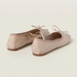 Water Lily Leather Ballerinas | Miu Miu