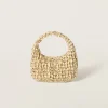 Waxy White Wander Matelassé Whips-print Ayers Snakeskin Hobo Bag | Miu Miu