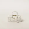 White Arcadie Matelassé Nappa Leather Bag | Miu Miu
