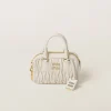 White Arcadie Matelassé Nappa Leather Bag | Miu Miu