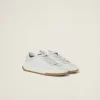 White Bleached Leather Sneakers | Miu Miu