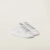 White Bleached Leather Sneakers | Miu Miu