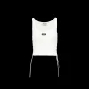 White Cotton Jersey Tank Top | Miu Miu